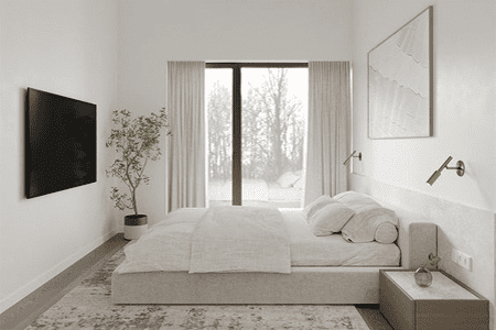 diseño de interiores para recamara principal en casa residencial